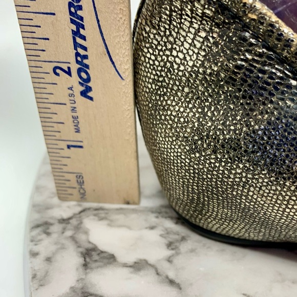 Earthies Rubio Metallic Bow Hidden Wedge Comfort Shoes 9.5 Edgy Artsy Balletcore - Picture 16 of 16